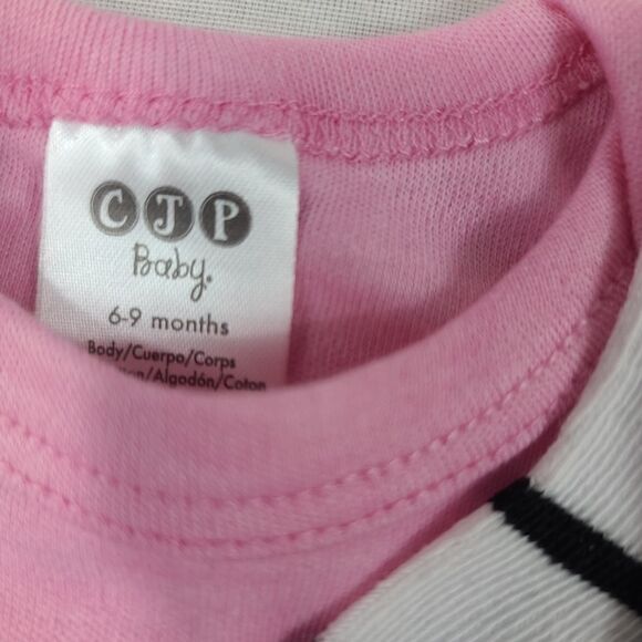 CJP Pink 3 Peice Size 6-9 Months Onesie - Picture 7 of 7